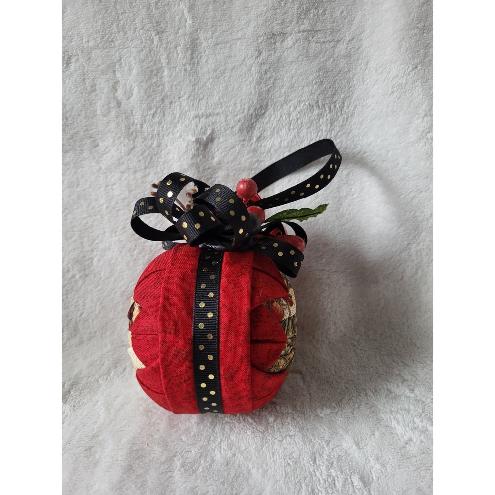 Star Quilt Christmas Tree‎ Ornament Handmade Cottagecore Farmhouse Handcrafted - Picture 5 of 7